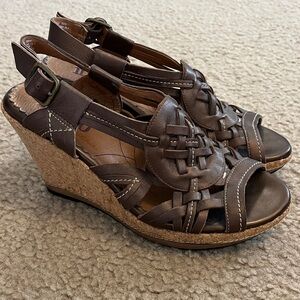 Brown Wedge Sandals